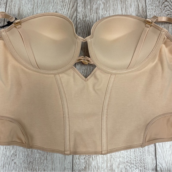 HONEY BIRDETTE 32DD 70E bustier corset shaper top push up nude skin color - Picture 8 of 9